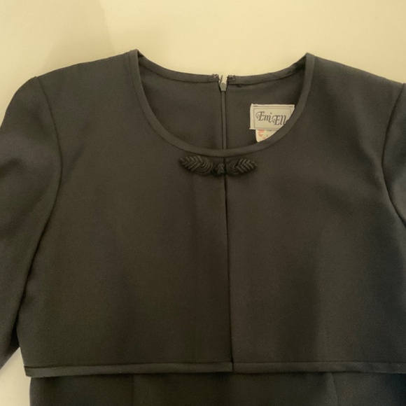 Em Elle Size 8 Black Long Sleeve Dress - Picture 5 of 9